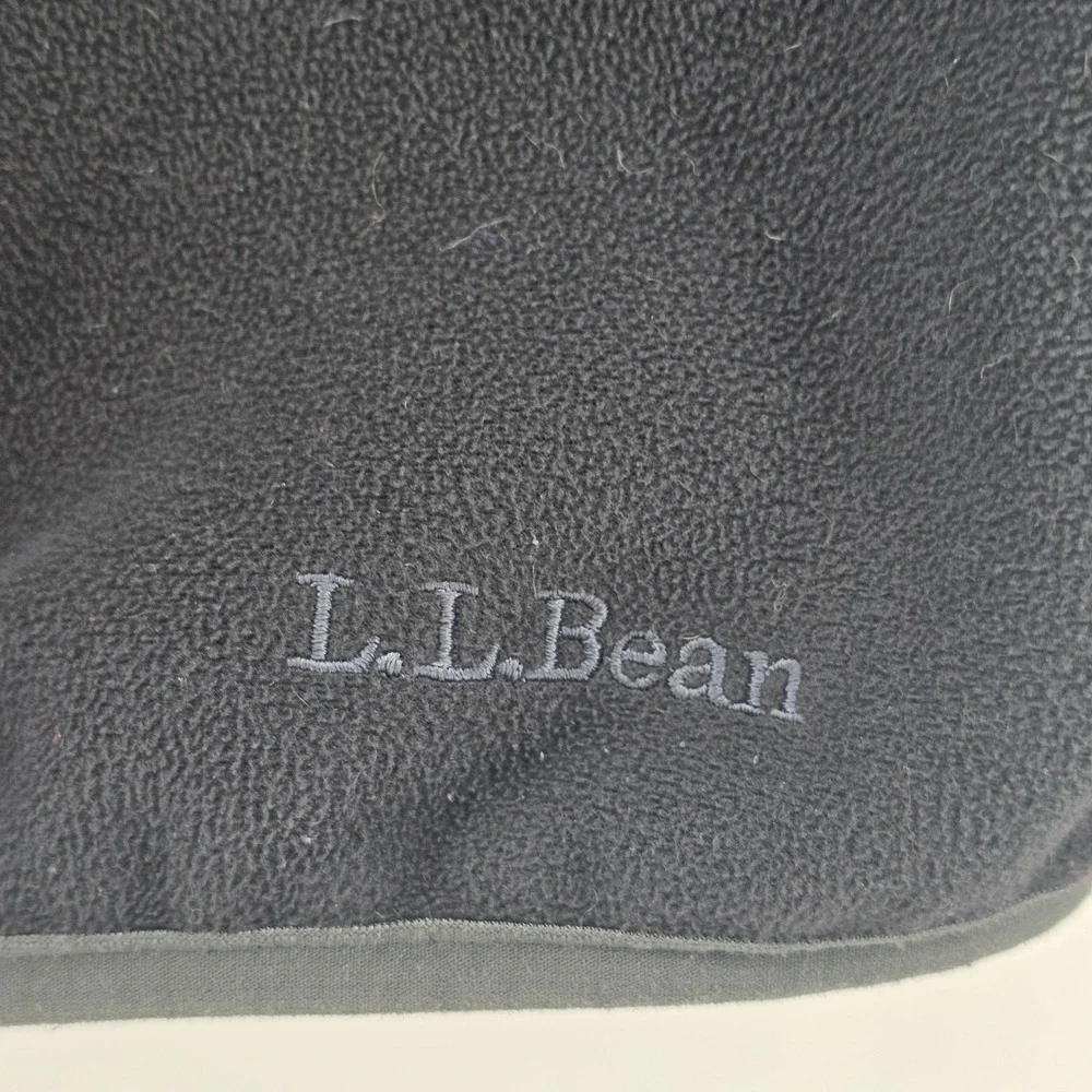 L.L. Bean Fleece Vest Mens XL Black Polartec Full Zip Sleeveless Jacket